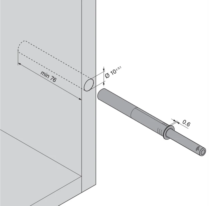 BLUM odbojnik TIP-ON długi BIAŁY magnes 956A1004