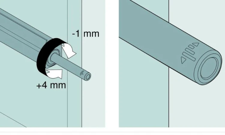 BLUM odbojnik TIP-ON długi SZARY magnes 956A1004