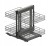 REJS Kosz magic corner MAXIMA CLASSIC 120 grafit lewy