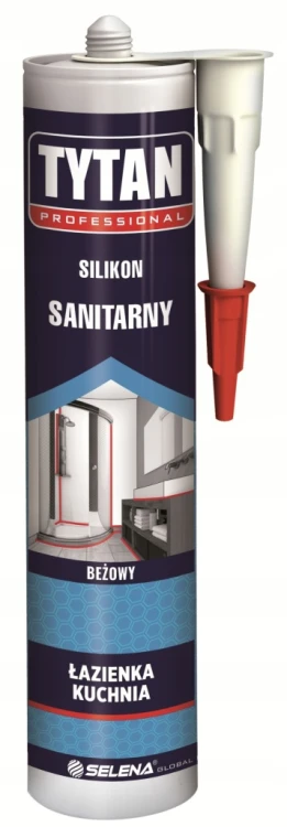 Silikon sanitarny Tytan Professional 280 ml beżowy uszczelniacz łazienka