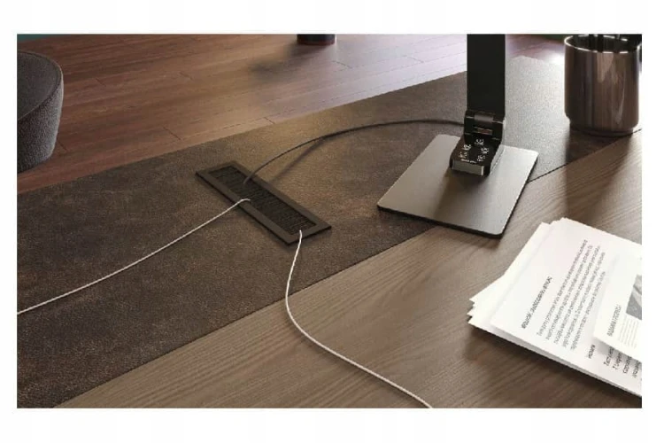 GTV Przepust kablowy MERIDA przelotka na kable 51 x 180 mm czarny mat