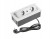 Gniazdo meblowe SOFT 2x z uziemieniem, USB A+C, kabel zasilający, białe