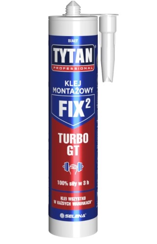 Klej montażowy Tytan Professional Fix2 GT 290 ml biały Turbo