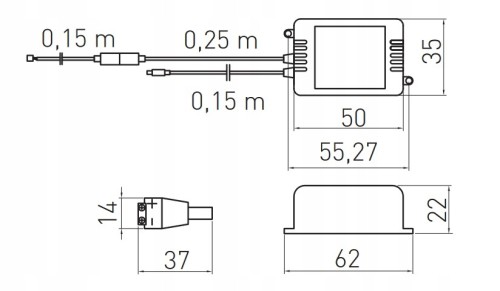 Kontroler LED, pilot GTV - RGB 12v IP 20