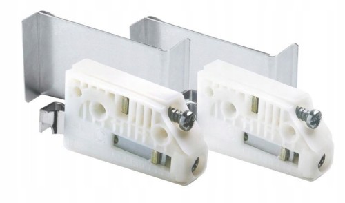 Zawieszka meblowa CAMAR 806, komplet LP + osłonki białe - ORYGINALNA HAFELE
