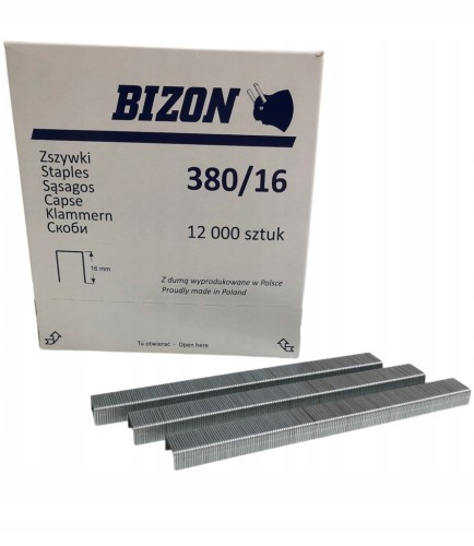 ZSZYWKI tapicerskie stolarskie Bizon 380/16 x12000