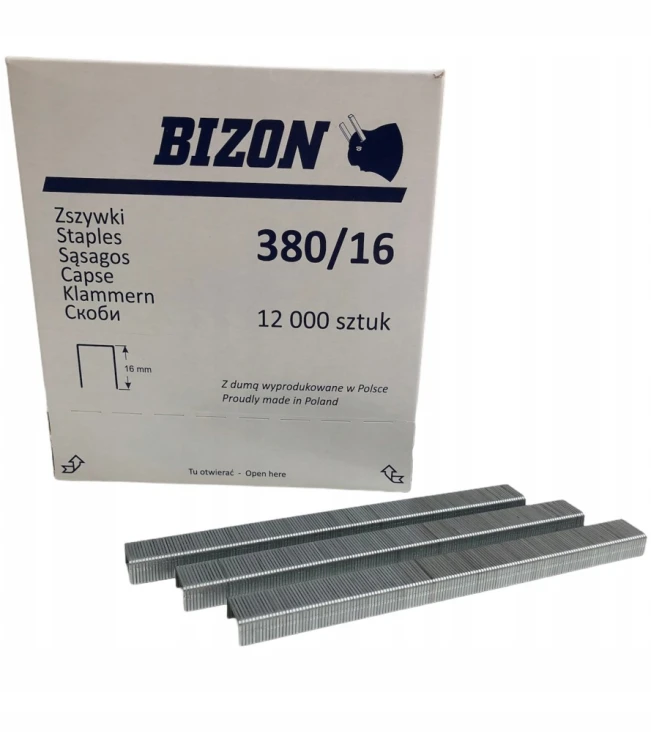 ZSZYWKI tapicerskie stolarskie Bizon 380/16 x12000