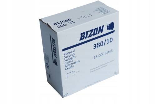 ZSZYWKI tapicerskie stolarskie Bizon 380/10 x 18000 szt
