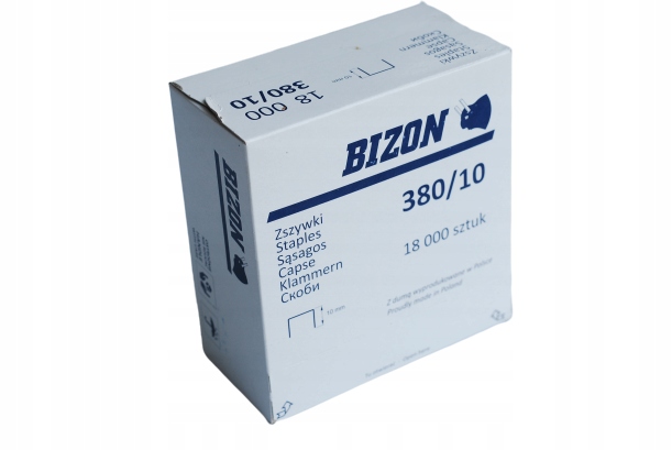 ZSZYWKI tapicerskie stolarskie Bizon 380/10 x 18000 szt