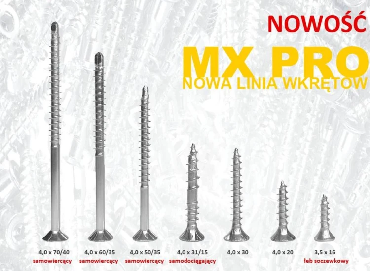 Wkręty do drewna MATRIX MXPRO 3,5x16 łeb soczewkowy - 100 szt.