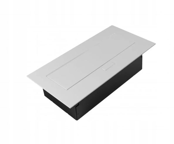 Gniazdo meblowe 2x gniazdo z uziemieniem, USB A+C, kabel zasilający, biały