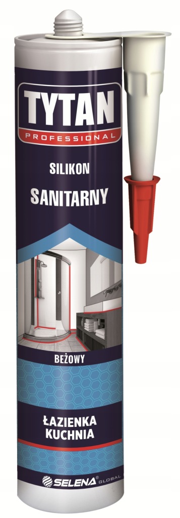 Silikon sanitarny Tytan Professional 280 ml beżowy uszczelniacz łazienka