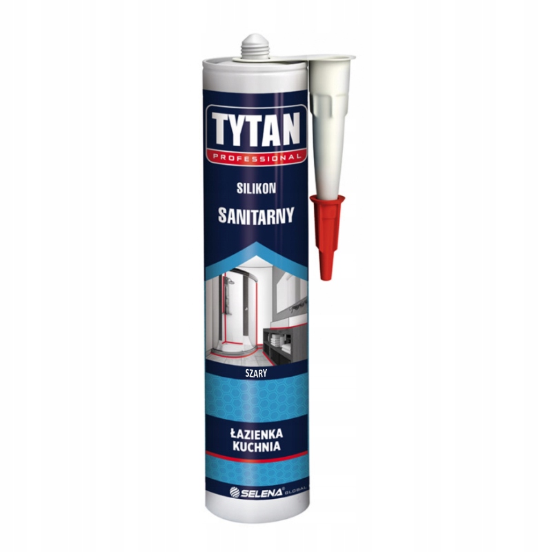 Silikon Sanitarny Tytan Professional Szary Odporny na Pleśń Łazienka 280ml