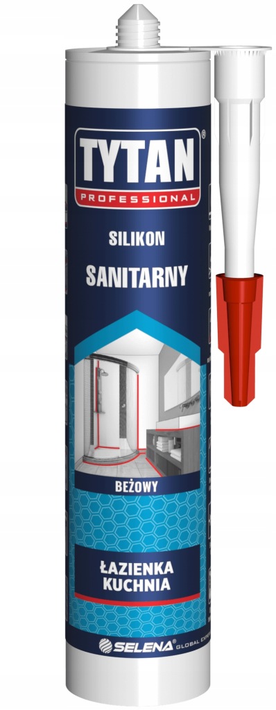 Silikon Sanitarny Tytan Professional Szary Odporny na Pleśń Łazienka 280ml