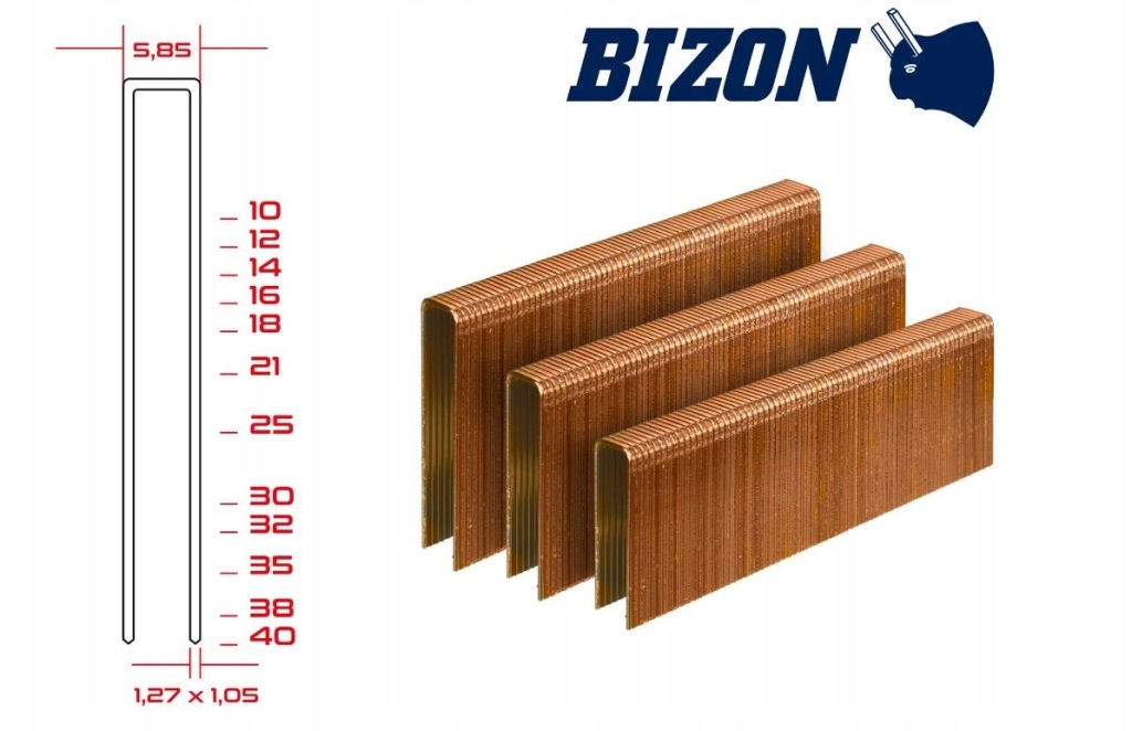 ZSZYWKI tapicerskie stolarskie Bizon 90/10 x 14700 szt