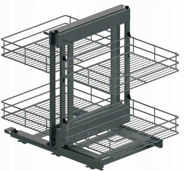 Kosz Magic Corner 1000 prawy, grafit, Comfort Maxima domyk REJS