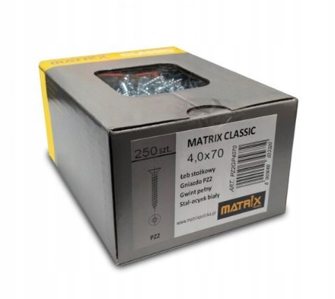 Wkręty do drewna Matrix Classic 4 x 70 mm 250 szt.