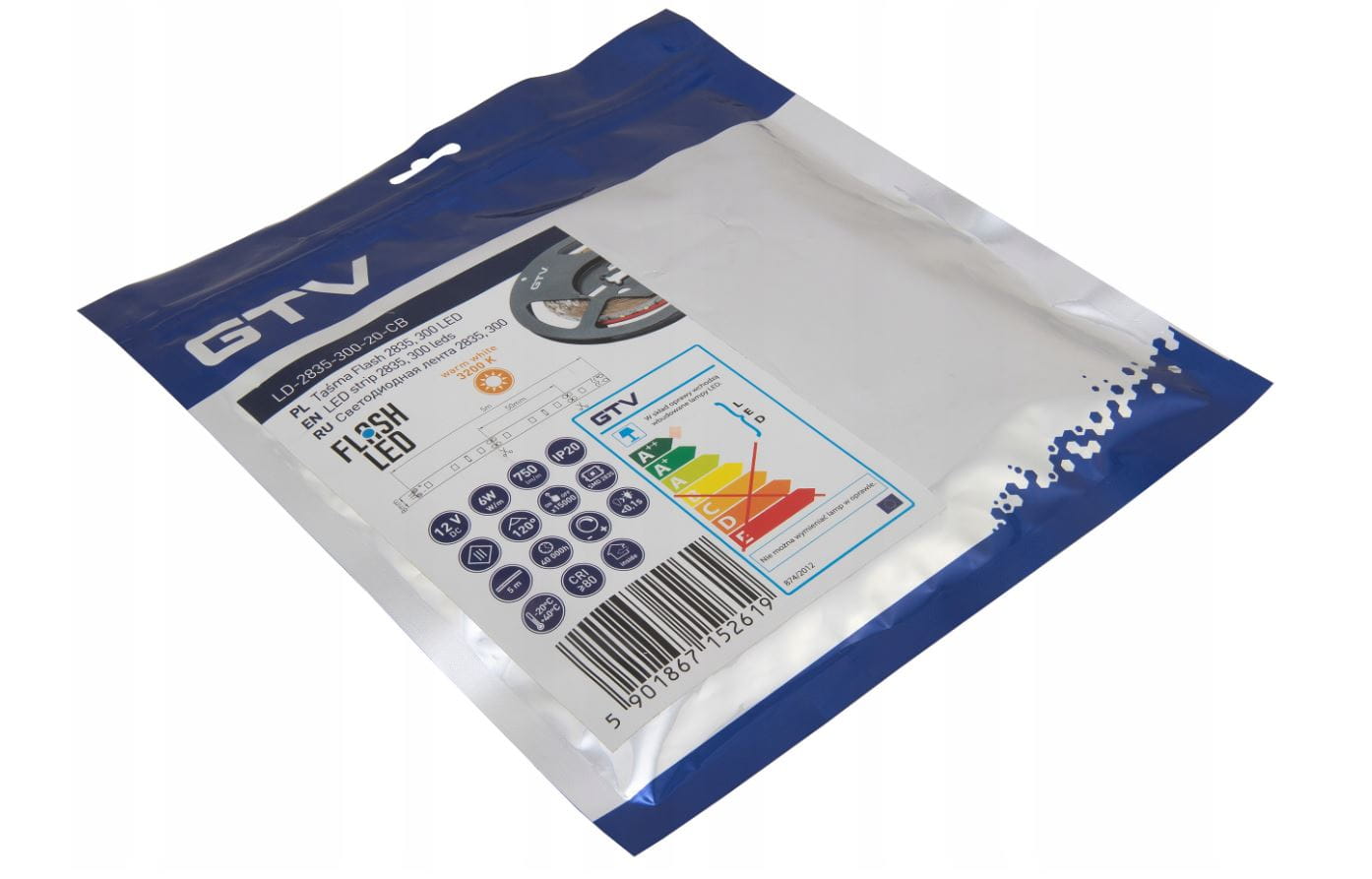 Taśma Flash 2835, 300 LED neutralny biały LD-2835-300-20-NE4N  _1.JPG